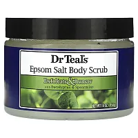 Dr. Teal&#x27;s, Epsom Salt Body Scrub, Eucalyptus &amp; Spearmint, 16 oz (454 g)