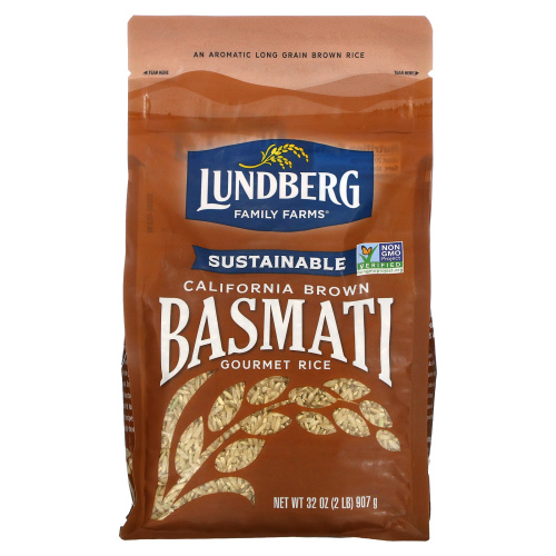 Lundberg, изысканный калифорнийский коричневый рис басмати, 907 г (32 унции)