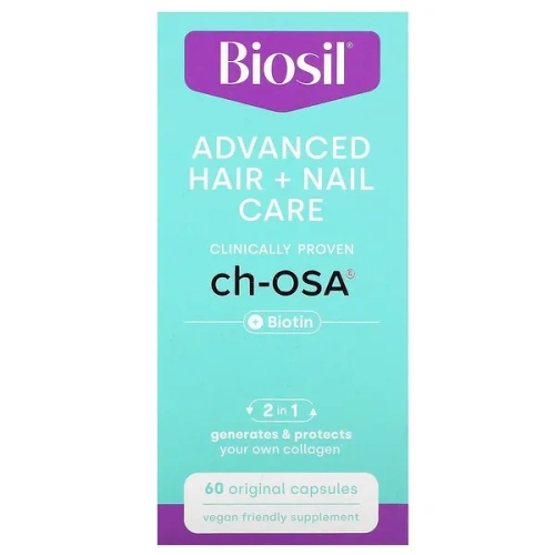 Biosil, Advanced Hair + Nail Care, 60 Original Capsules