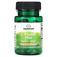 Swanson, Ацидофильные лактобактерии (L. acidophilus), Reuteri Plus, 30 вегетарианских капсул для ЭМБО