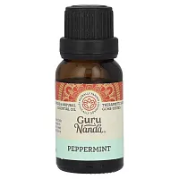 GuruNanda, 100% Pure &amp; Natural Essential Oil, Peppermint, 0.5 fl oz (15 ml)