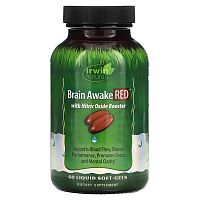 Irwin Naturals, Brain Awake Red, 60 Liquid Soft-Gels