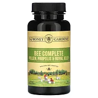 Honey Gardens, Bee Complete, Pollen, Propolis &amp; Royal Jelly, 90 Vegcaps