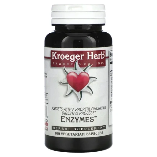 Kroeger Herb Co, Enzymes, 100 Vegetarian Capsules