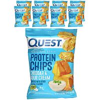 Quest Nutrition, Original Style Protein Chips, Cheddar &amp; Sour Cream, 8 Bags, 1.1 oz (32 g)