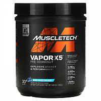 MuscleTech, VaporX5, Next Gen, предтренировочный комплекс, со вкусом Blue Razz Freeze, 266 г (9,40 унции)