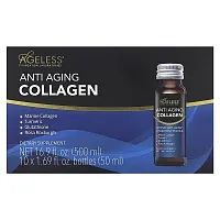 Ageless Foundation Laboratories, Anti Aging Collagen, 10 Bottles, 1.69 fl oz (50 ml) Each