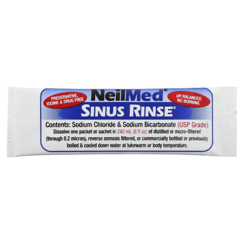 NeilMed, Sinus Rinse, натуральное средство для промывания носа, 100 пакетиков фото 4