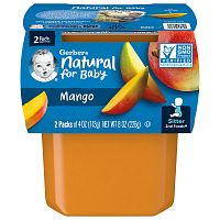 Gerber, Natural for Baby, 2nd Foods, манго, 2 пакетика по 113 г (4 унции)