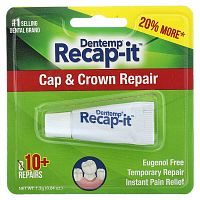 Dentemp, Recap-It, Cap &amp; Crown Repair, 0.04 oz (1.2 g)