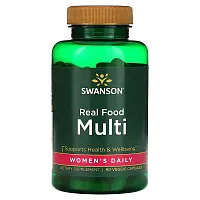 Swanson, Real Food Multi, Women&#x27;s Daily, 90 Veggie Capsules