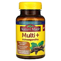 Nature Made, Multi + Ashwagandha, 60 Capsules