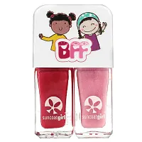 SuncoatGirl, Sweeties Nail Polish Duo Set, Soft Pink &amp; Soft Glitter Pink, 2 Piece Set