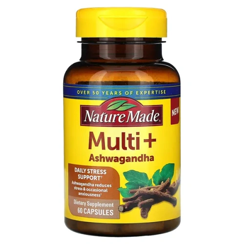 Nature Made, Multi + Ashwagandha, 60 Capsules