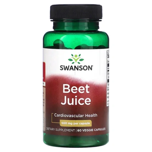 Swanson, Beet Juice, 500 mg, 60 Veggie Capsules