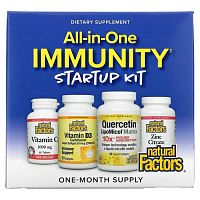 Natural Factors, All-In-One Immunity Startup Kit, 4 Piece Kit