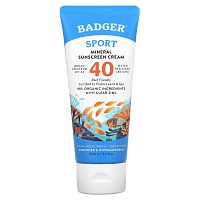 Badger Company, Clear Zinc, солнцезащитный крем с цинком, SPF 40, без запаха, 87 мл (2,9 жидк. унции)