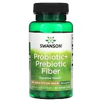 Swanson, Probiotic + Prebiotic Fiber, 500 Million CFU, 60 Veggie Caps