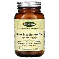 Flora, Grape Seed Extract Plus, 60 Vegetarian Capsules