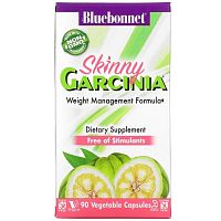 Bluebonnet Nutrition, Формула для контроля веса Skinny Garcinia, 90 растительных капсул