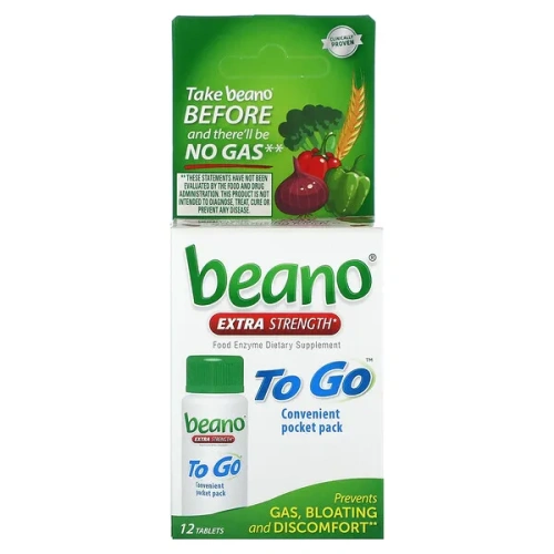 Beano, To Go, Extra Strength, 12 Tablets