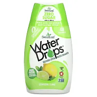 Wisdom Natural, SweetLeaf, Water Drops, Delicious Stevia Water Enhancer, Lemon Lime, 1.62 fl oz (48 ml)