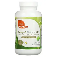 Zahler, Omega 3 Platinum+D, Advanced Omega 3 Fish Oil + Vitamin D3, 2,000 mg, 90 Softgels (1,000 mg per Softgel)