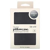 Kitsch, The Satin Pillowcase, Standard Size, Charcoal, 1 Pillowcase