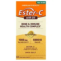 American Health, Ester-C with D3, 60 Vegetarian Tablets