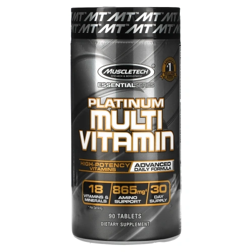 Muscletech, Essential Series, Platinum, мультивитамины, 90 таблеток