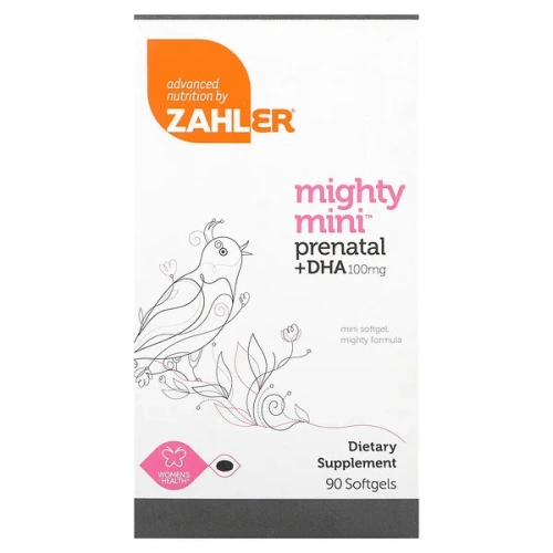 Zahler, Mighty Mini Prenatal + DHA, 100 mg, 90 Softgels