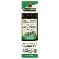 Nature&#x27;s Answer, 100% Pure Organic Essential Oil, Cedarwood, 0.5 fl oz (15 ml)