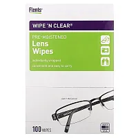 Flents, Wipe &#x27;N Clear, Pre-Moistened Lens Wipes, 100 Wipes