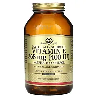 Solgar, Naturally Sourced Vitamin E, 268 mg (400 IU), 250 Softgels