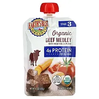 Earth&#x27;s Best, Organic Beef Medley with Vegetables Puree, 2+ Years, 4.5 oz (127 g)