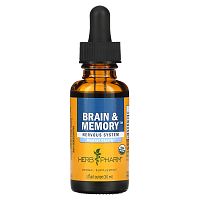 Herb Pharm, Brain & Memory (мозг и память), нервная система, 1 жидкая унция (30 мл)