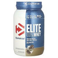 Dymatize, Elite 100% Whey Protein Powder, Cookies &amp; Cream, 2 lbs (907 g)