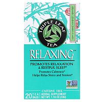 Triple Leaf Tea, Relaxing, Caffeine Free, 20 Tea Bags, 1.16 oz (33 g)