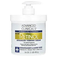 Advanced Clinicals, Retinol, Advanced Firming Cream, Fragrance Free, 16 oz (454 g)