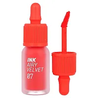 Peripera, Ink Airy Velvet Lip Tint, 07 Heart Grapefruit, 0.14 oz (4 g)