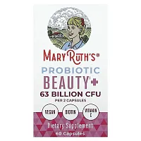 MaryRuth&#x27;s, Probiotic Beauty+, 63 Billion CFU, 60 Capsules (31.5 Billion CFU per Capsule)