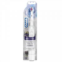 Oral-B, Oral-B 3D White Brilliance Whitening Battery, зубная щетка, белая, 1 зубная щетка