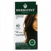 Herbatint, Permanent Haircolor Gel, 4D, Golden Chestnut, 4.56 fl oz (135 ml)