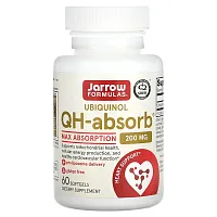 Jarrow Formulas, Ubiquinol, QH-Absorb, Max Absorption, 200 mg, 60 Softgels