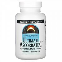 Source Naturals, Ultimate Ascorbate C, 1000 мг, 100 таблеток