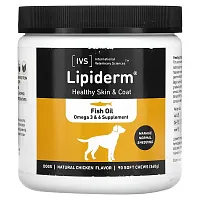 International Veterinary Sciences, Lipiderm, Healthy Skin &amp; Coat, Dogs, Natural Chicken, 90 Soft Chews, 360 g