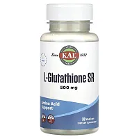 KAL, L-Glutathione SR, 500 mg, 30 VegCaps