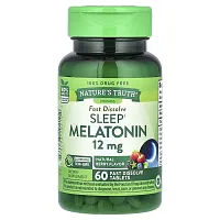 Nature&#x27;s Truth, Sleep Melatonin, Natural Berry  , 12 mg, 60 Fast Dissolve Tablets