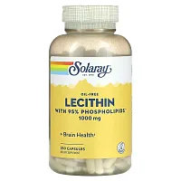 Solaray, Lecithin, Oil Free, 1,000 mg, 250 Capsules (500 mg per Capsule)