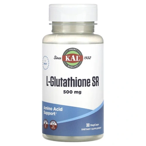 KAL, L-Glutathione SR, 500 mg, 30 VegCaps